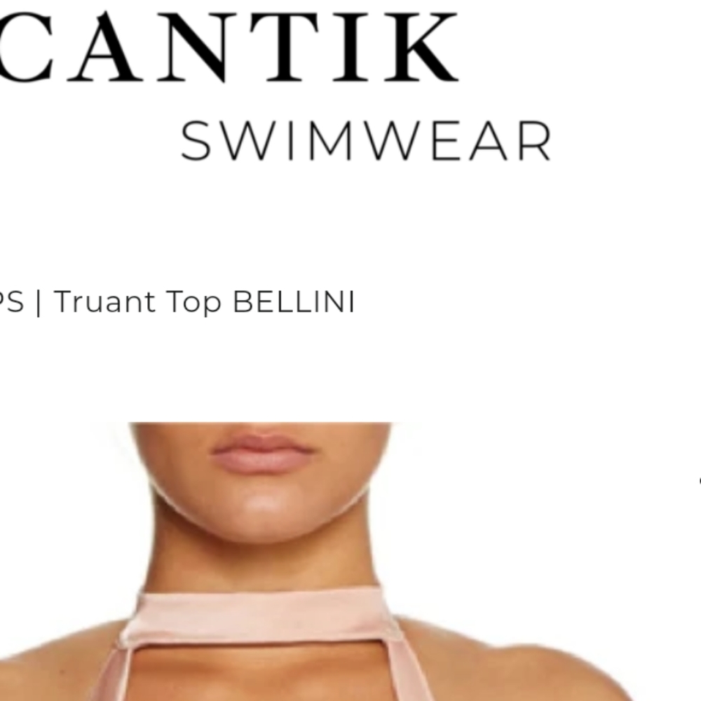 Cantik Swimwear rare pink cut out Bellini top S - Picture 7 of 9